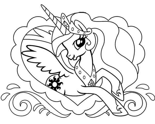 coloriage my little pony princesse celestia a imprimer