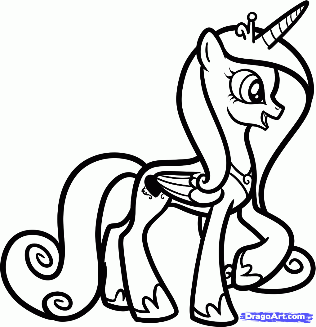 dessin  imprimer my little pony princesse luna