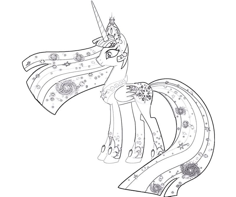 coloriage  dessiner my little pony princesse twilight