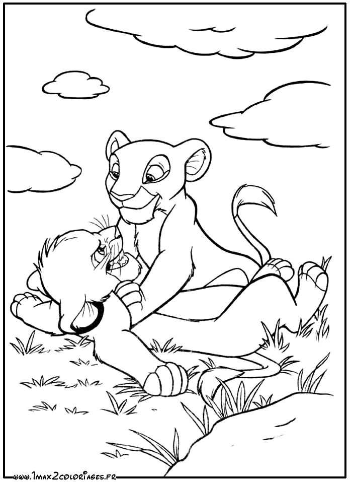 coloriage nala