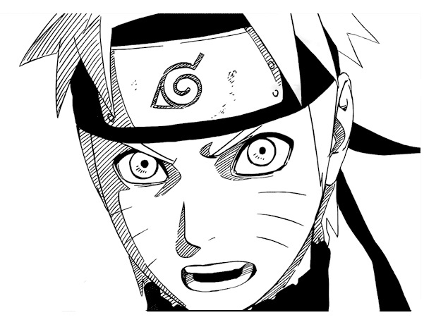 coloriage  dessiner naruto et dragon ball z