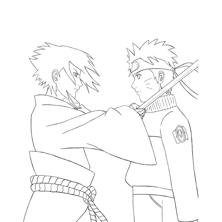 Coloriage à Dessiner Naruto En Couleur