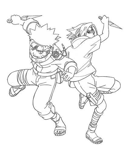 coloriage de naruto akkipuden