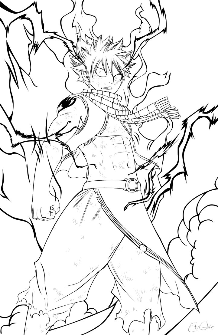 coloriage  dessiner de natsu