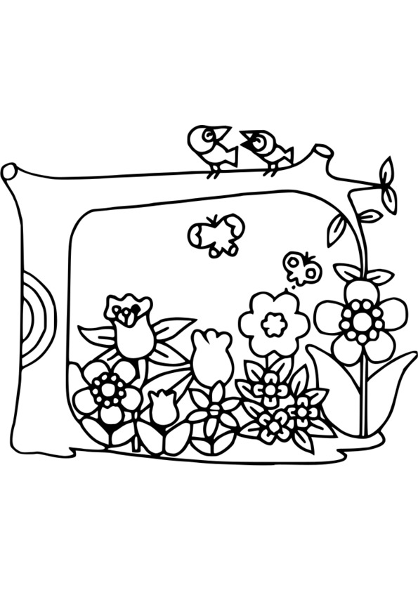 coloriage paysage nature imprimer