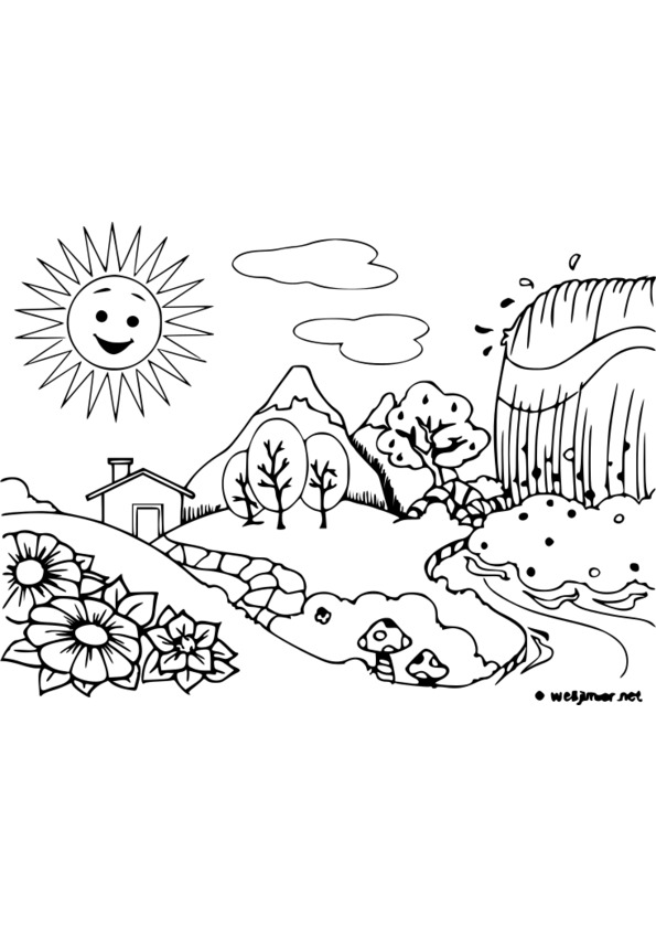 coloriage de nature gratuit