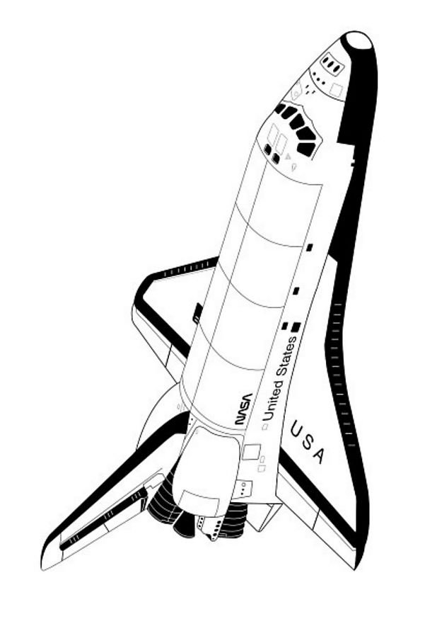 coloriage navette spatiale imprimer