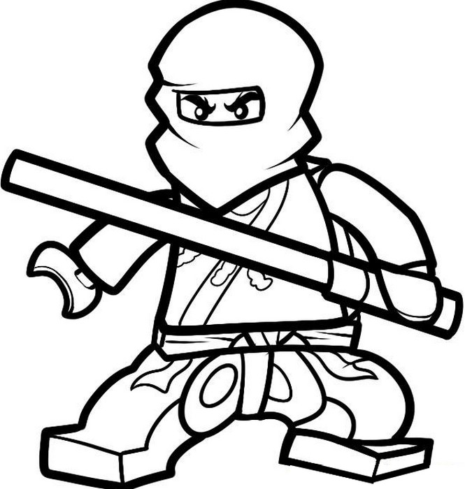 Coloriage Les Ninjas Avec Son Matre En Lego Ninjago