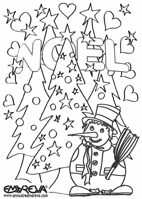 97 dessins de coloriage Noël Cycle 3 à imprimer
