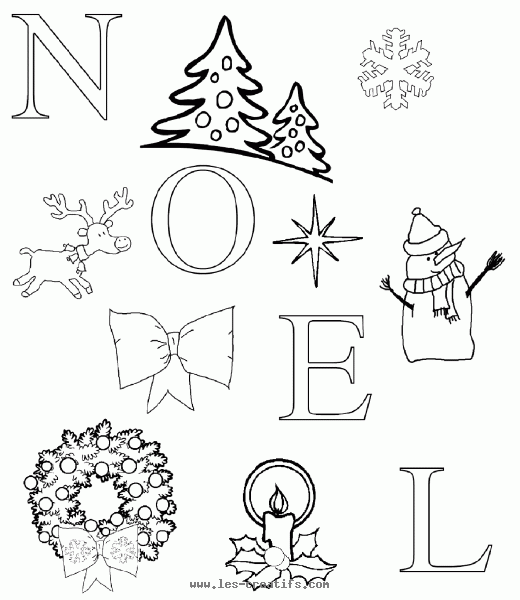 coloriage noel en couleur