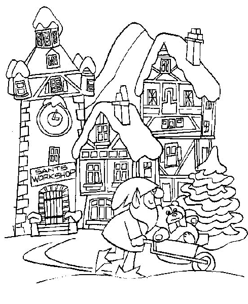 coloriage pere noel qui dort