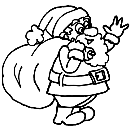 coloriage d'un père noel