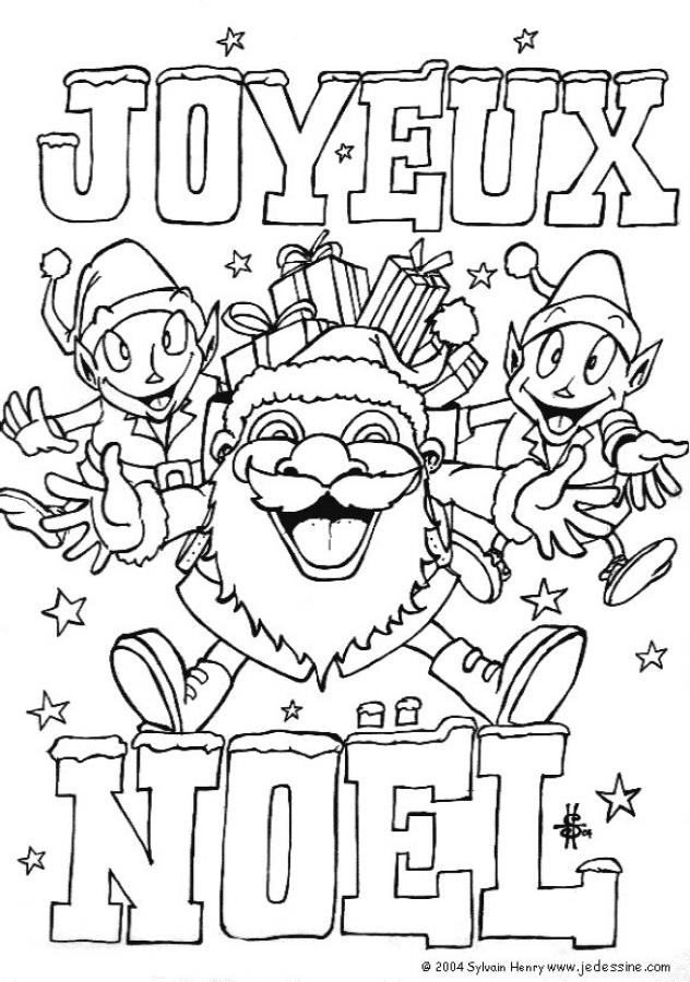 papa noel coloriage ligne