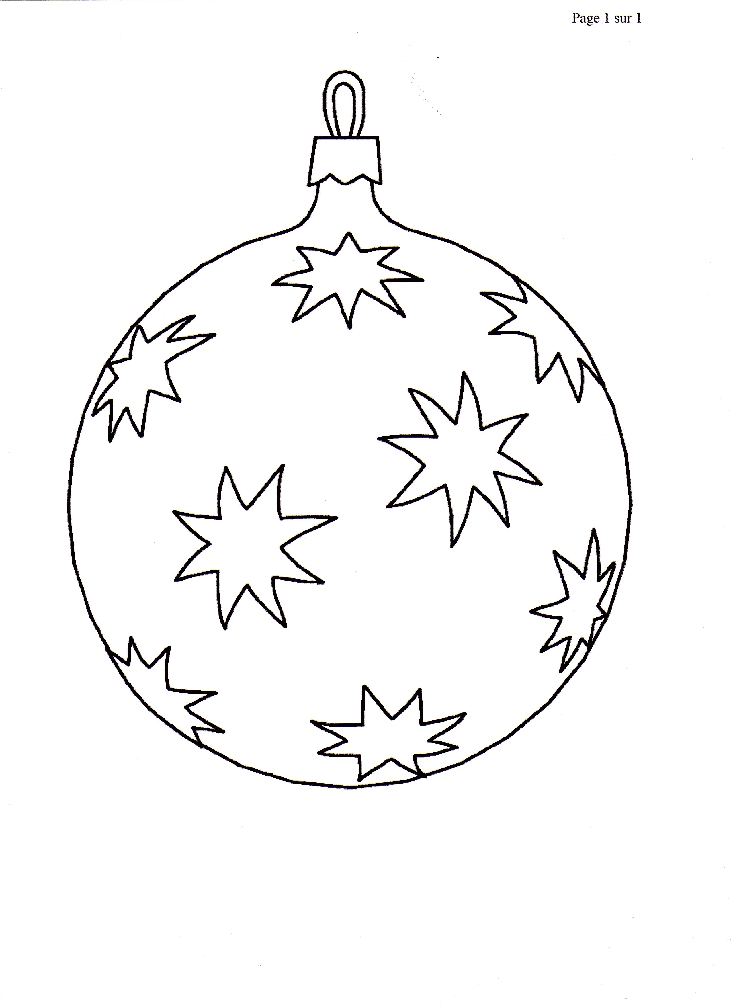 Coloriage noel en couleur boules de noel a colorier