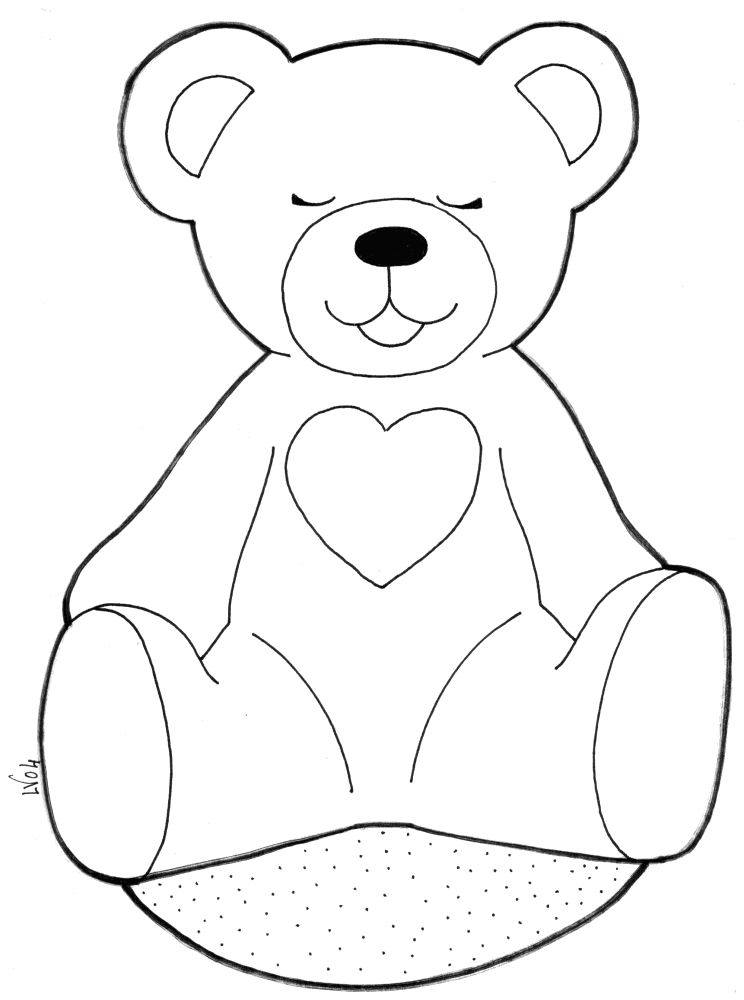 dessin a colorier ours mignon