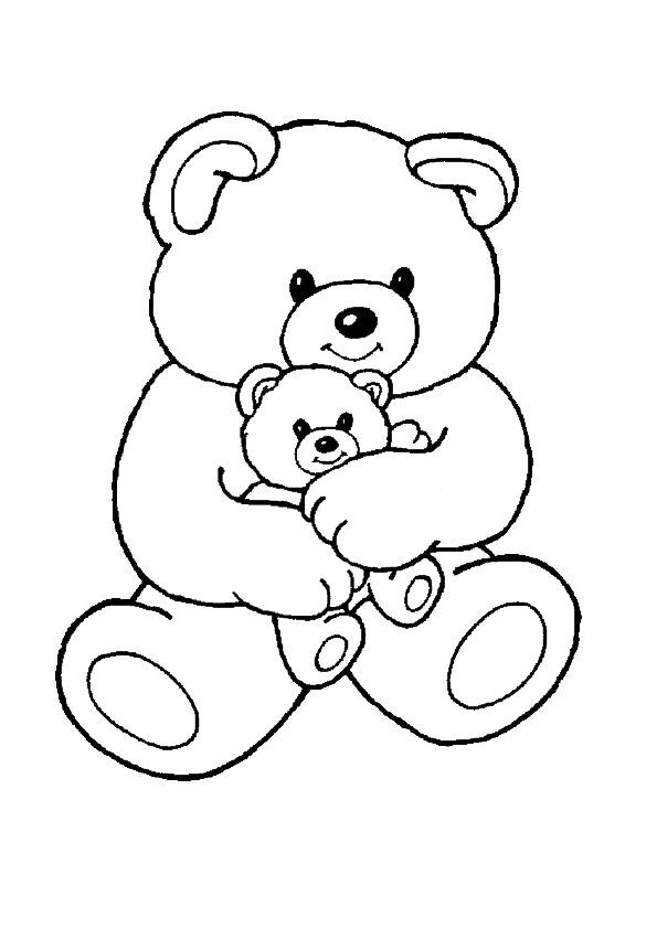 coloriage a dessiner nounours anniversaire