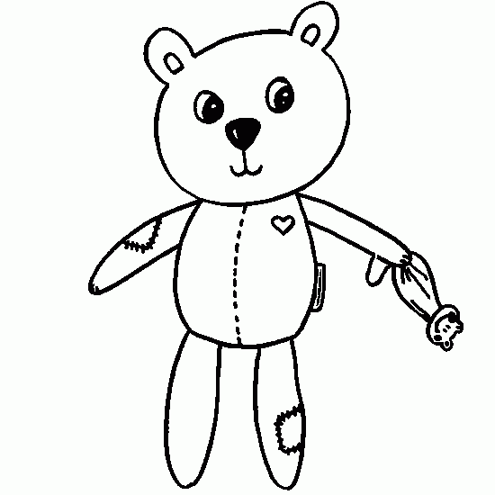 coloriage ours en peluche