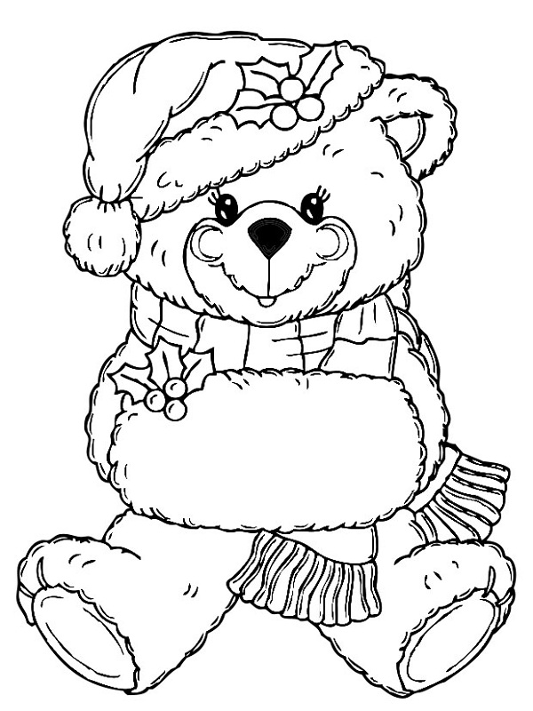 coloriage à dessiner ours qui hiberne