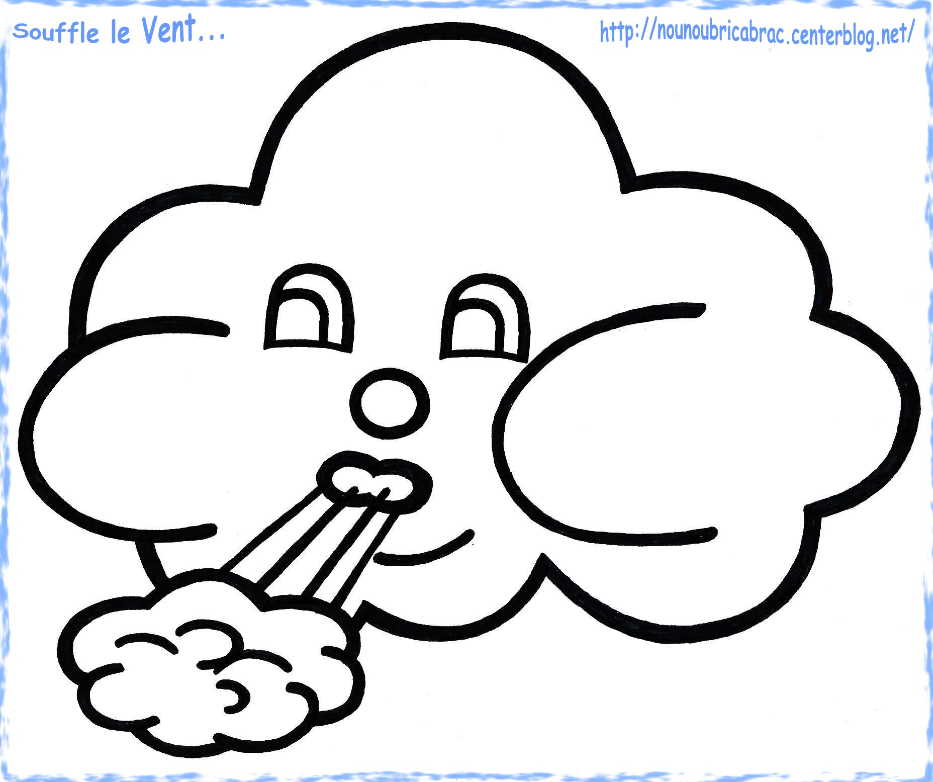 dessin   colorier en ligne nuage