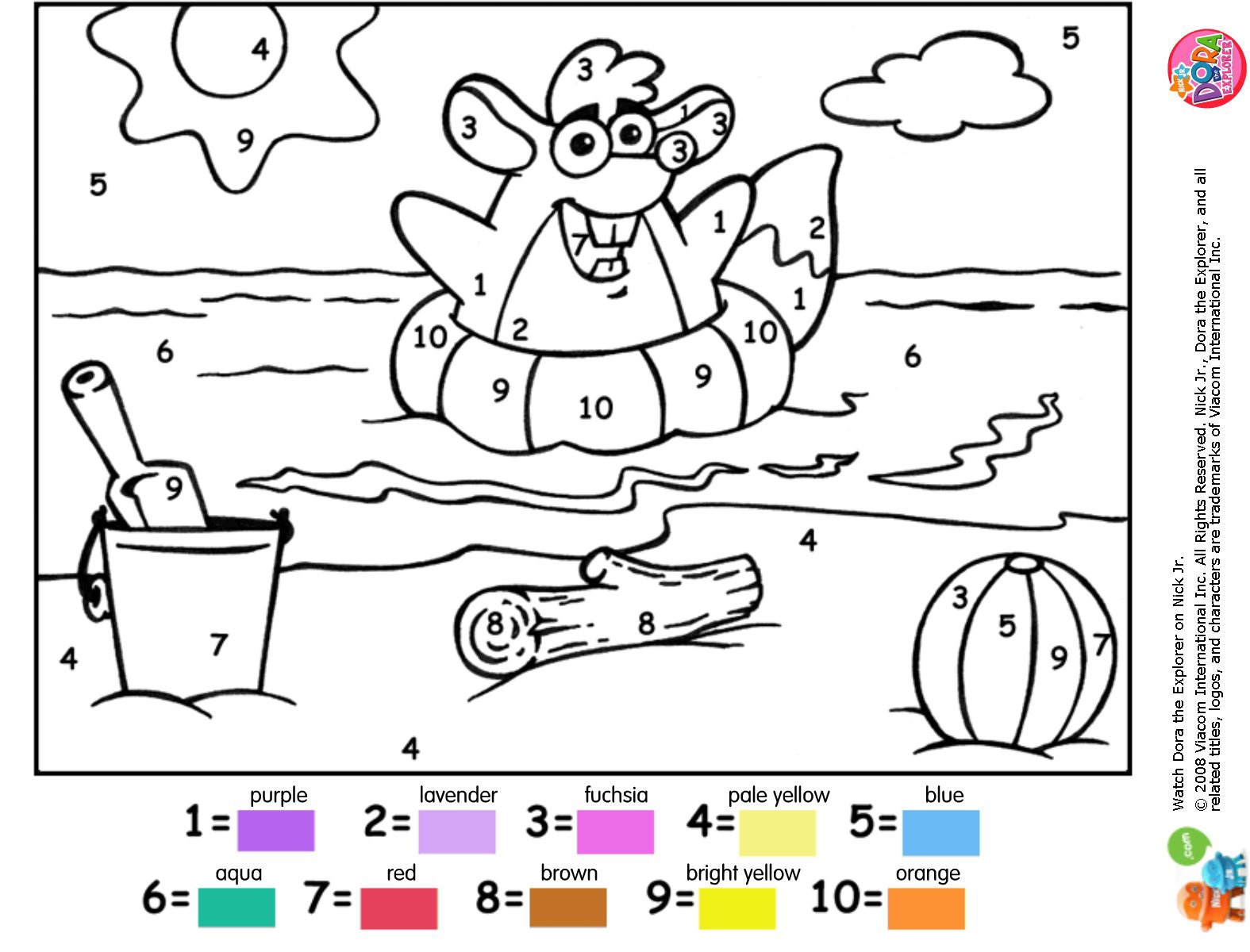 dessin à colorier numéroté gratuit