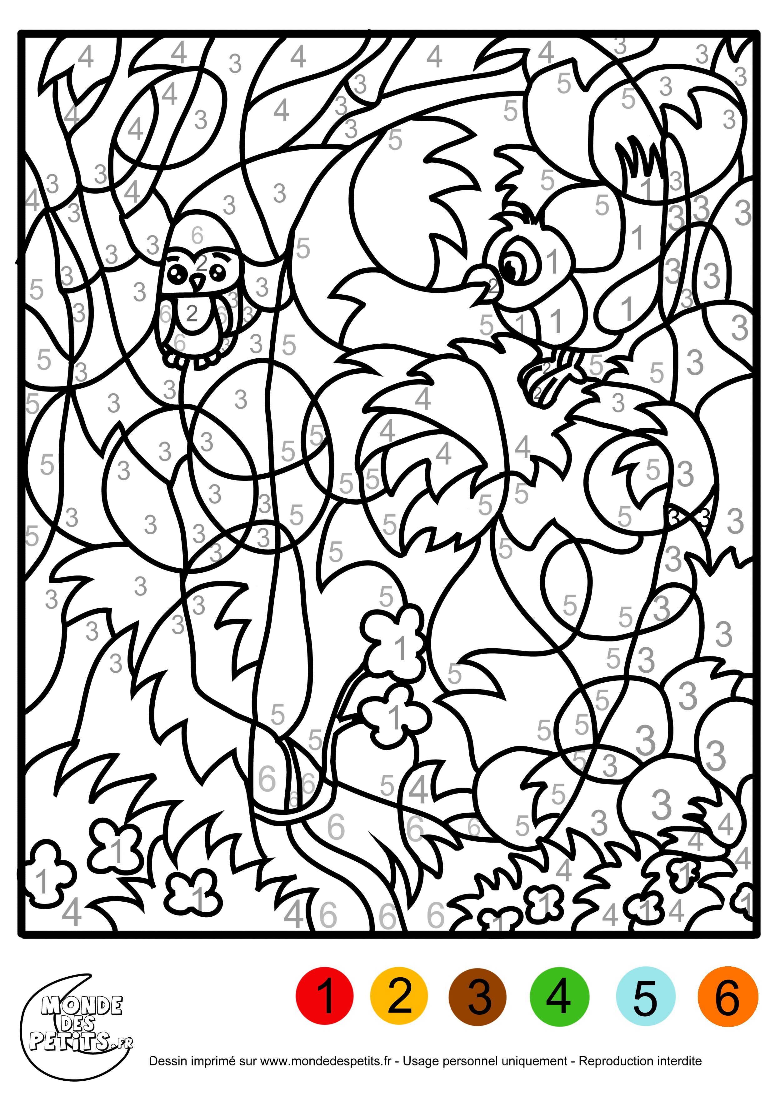 coloriage numerote