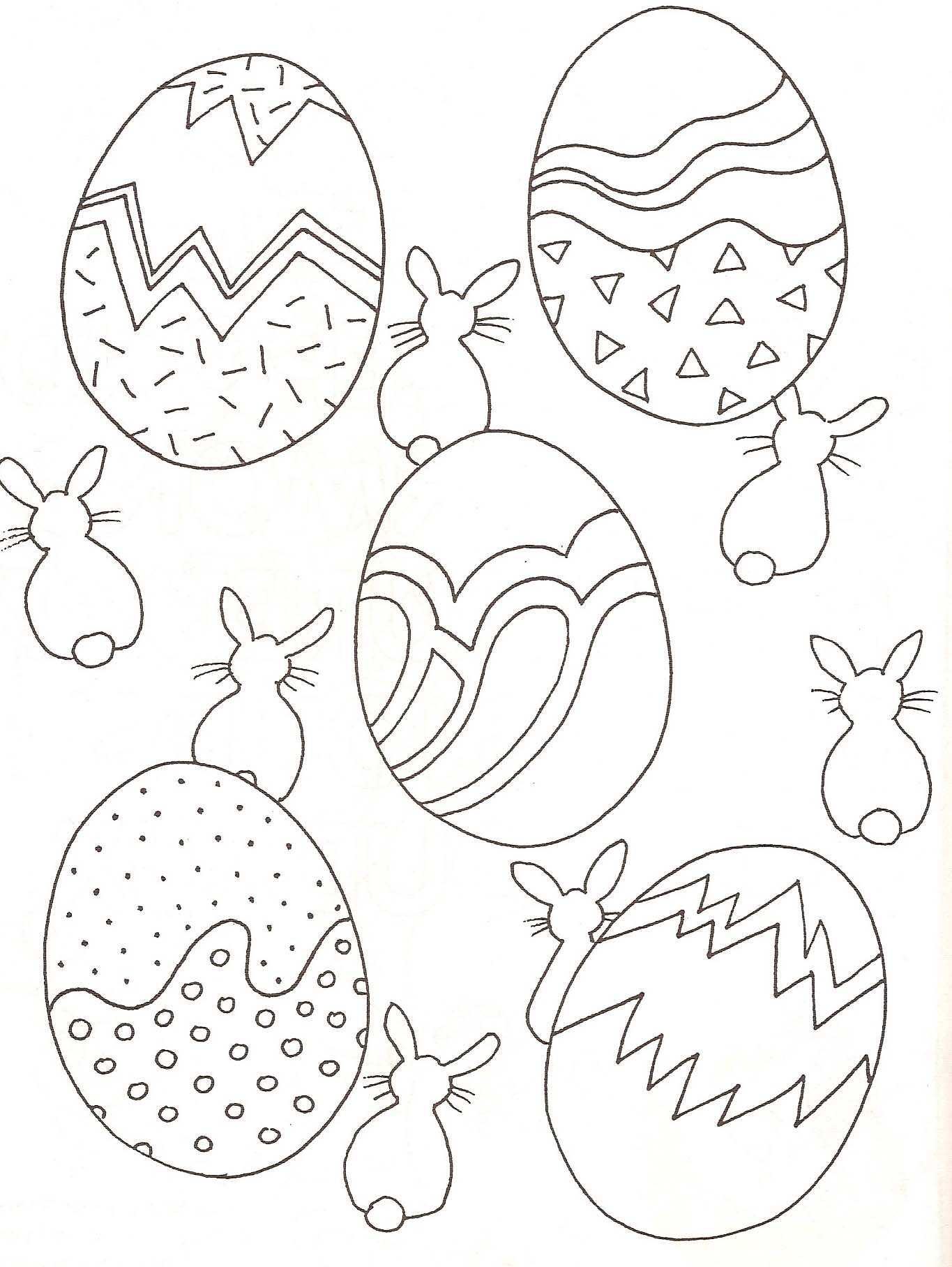 coloriage mini oeuf de paques