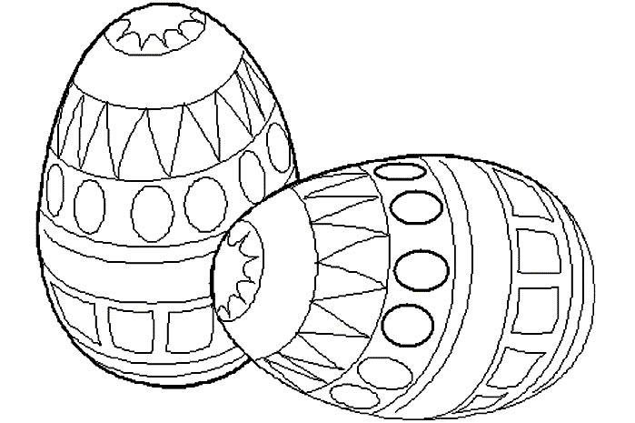 coloriage à dessiner oeuf de paques petite section