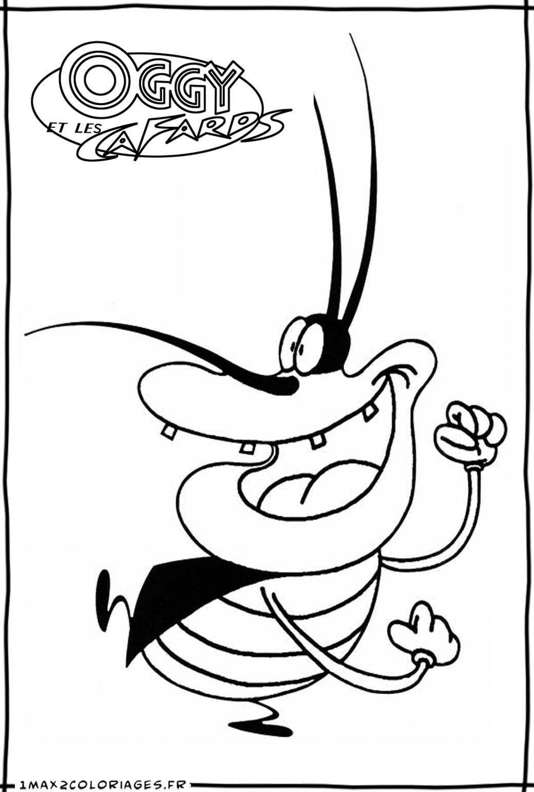 coloriage  dessiner oggy et les cafards en ligne