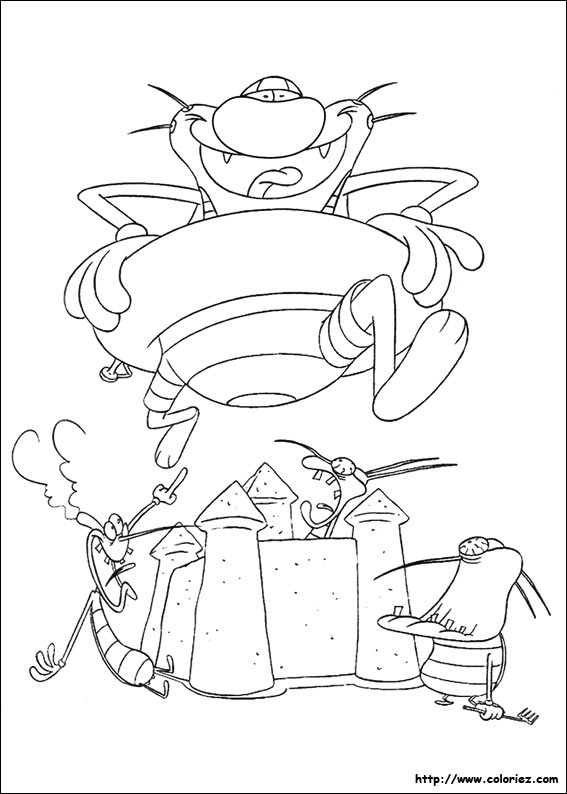 coloriage oggy et les cafards en ligne