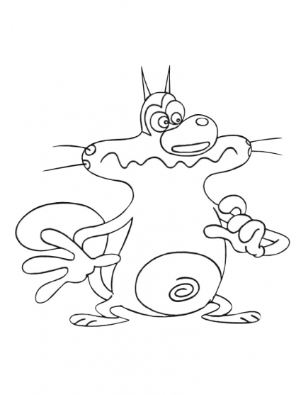 coloriage de oggy et les cafards en ligne