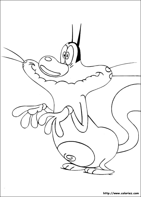 coloriage de oggy et les cafards a imprimer