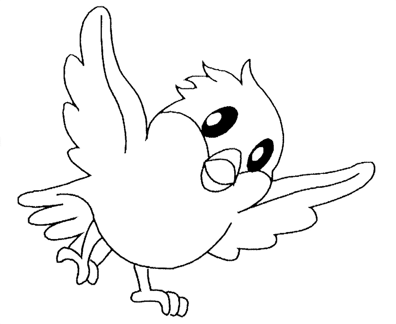 coloriage à dessiner oiseau maternelle