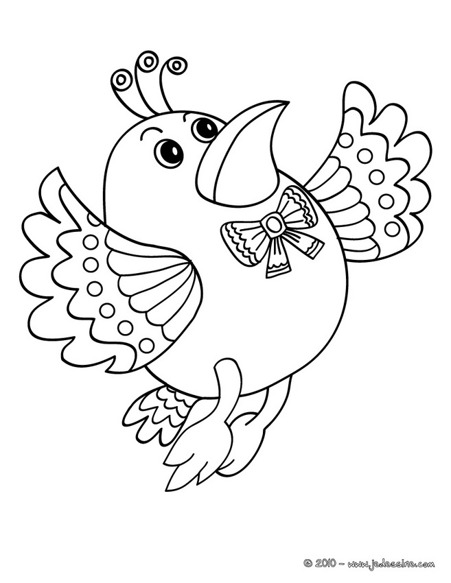 coloriage à dessiner oiseaux gratuit