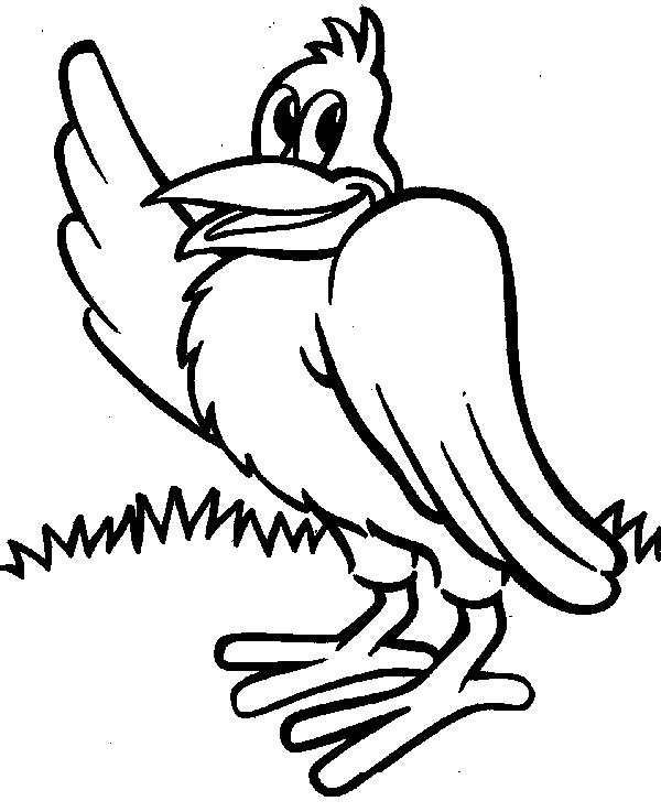 dessin à colorier oiseau stylisé