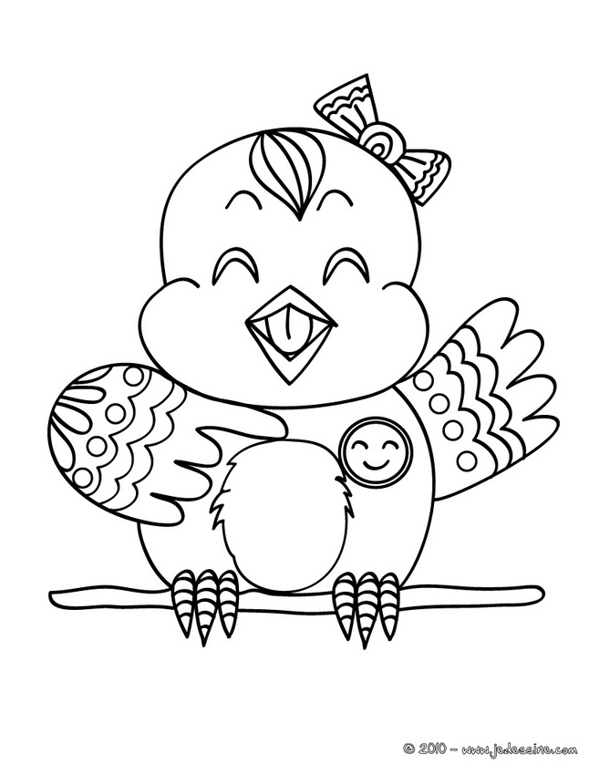 coloriage a dessiner oiseau imprimer gratuit