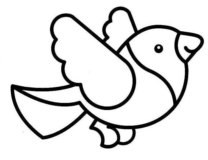 dessin  colorier oiseau qui vole imprimer