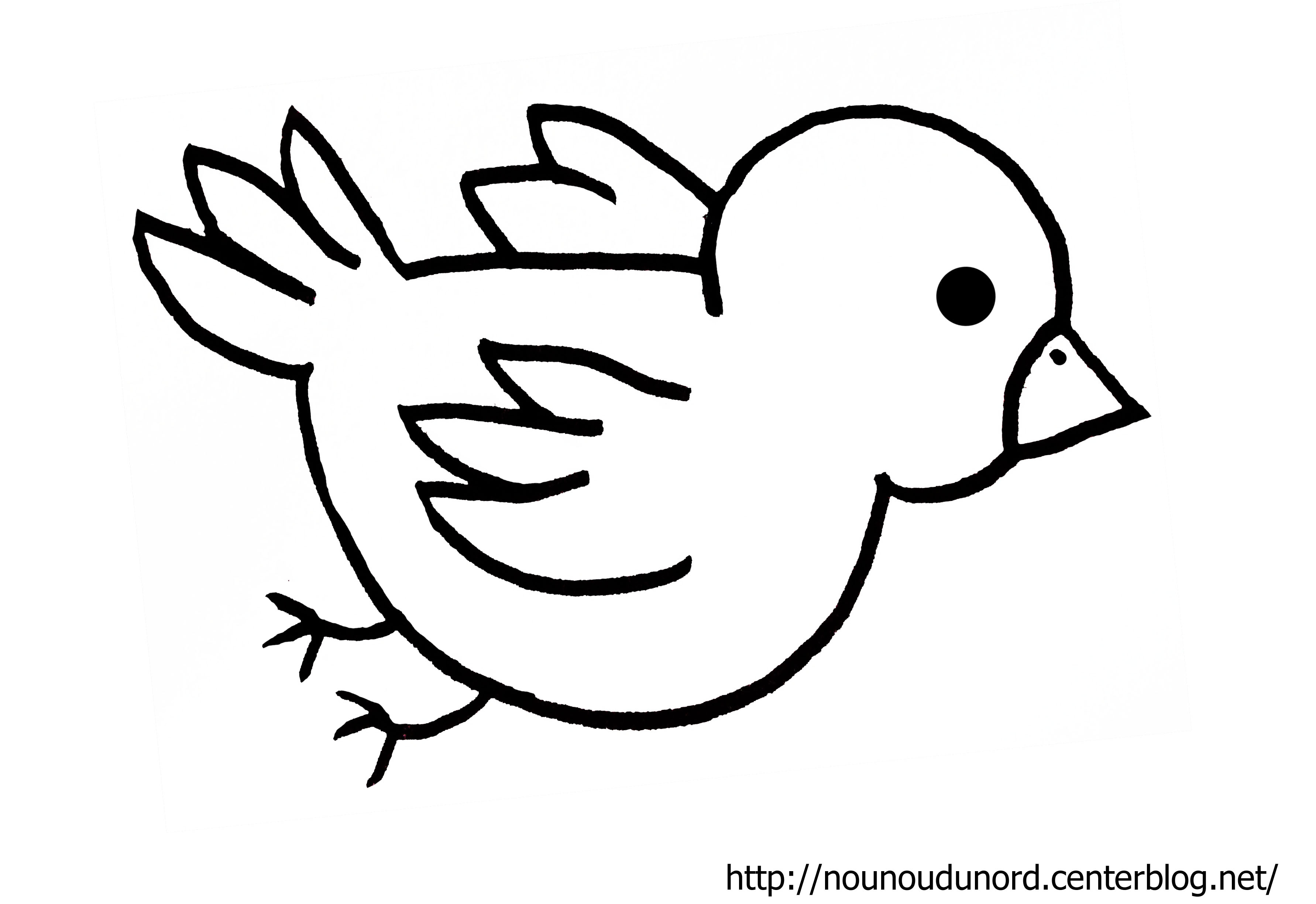 24 dessins de coloriage Oiseaux imprimer coloriage dessiner oiseau stylisé