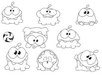 coloriage om nom stories
