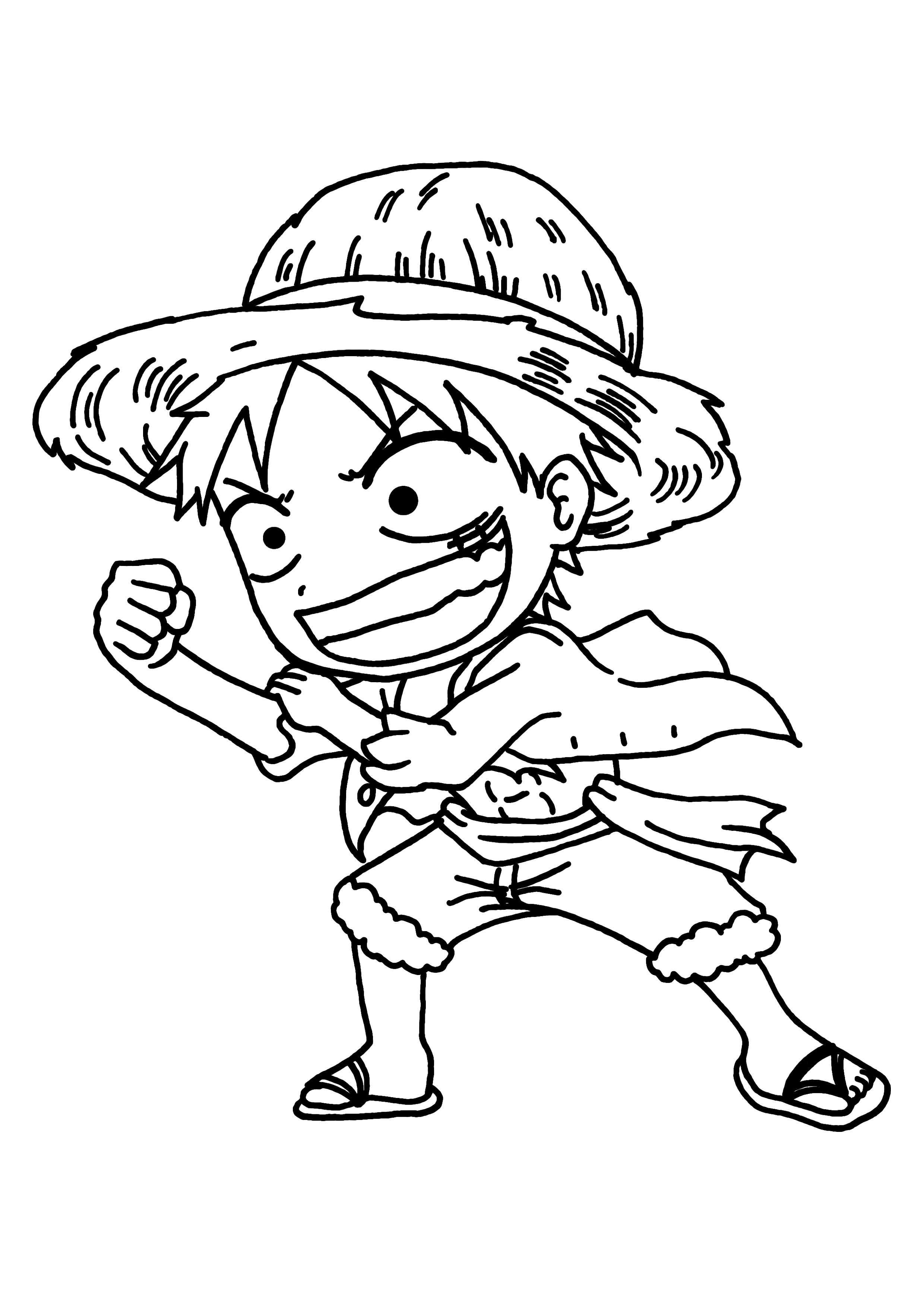 coloriage one piece luffy