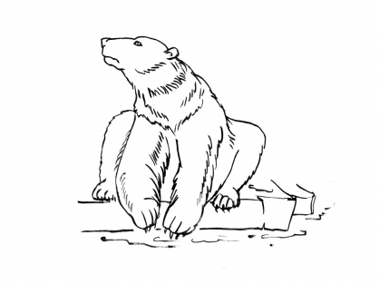 coloriage à dessiner de claude l'ours polaire