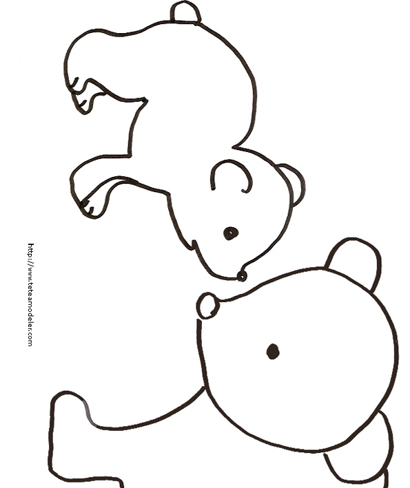 coloriage  dessiner d'ours blanc