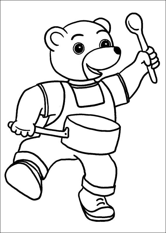 coloriage à dessiner ours avec cartable