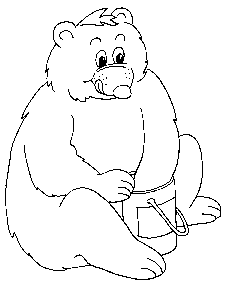dessin petit ours brun en ligne