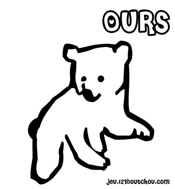 coloriage à dessiner ours octave