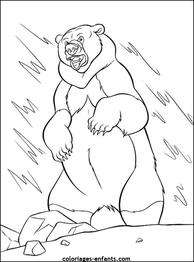 dessin à colorier ours roule galette