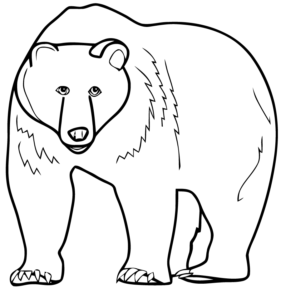 coloriage d'ours avec un coeur