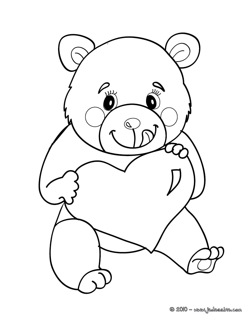 20 dessins de coloriage Ourson à imprimer