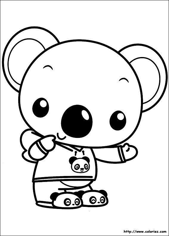 coloriage panda mignon