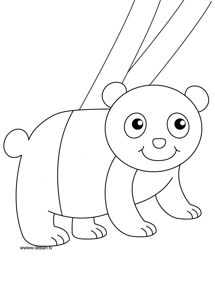 dessin à colorier bébé panda