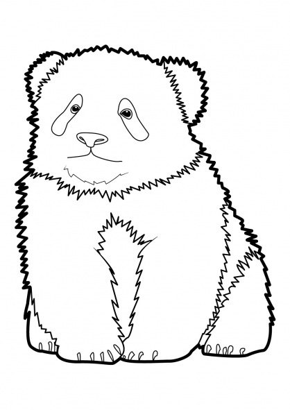 coloriage magique panda